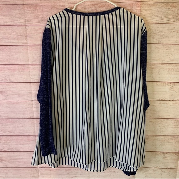 Lane Bryant Striped Layered Blouse Size 18/20 - Picture 5 of 5
